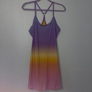 Outdoor Voices Womens The Exercise Dress Multicolor Ombre Size S